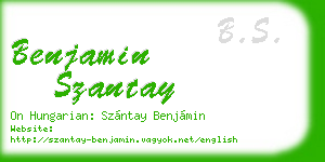 benjamin szantay business card