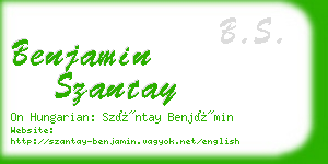 benjamin szantay business card